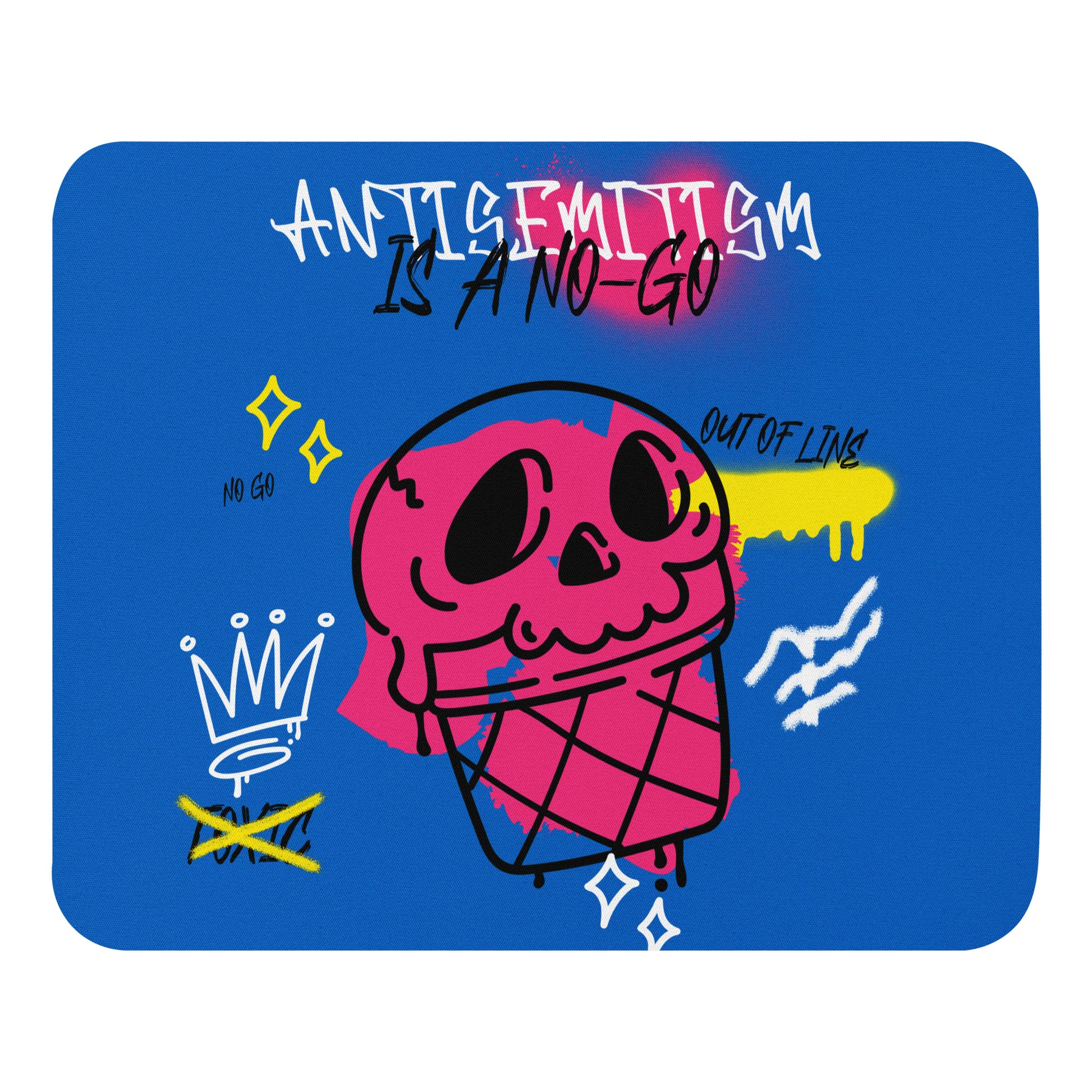 No Go Graffiti Doodle | Antisemitism | Mouse Pad Jouparty
