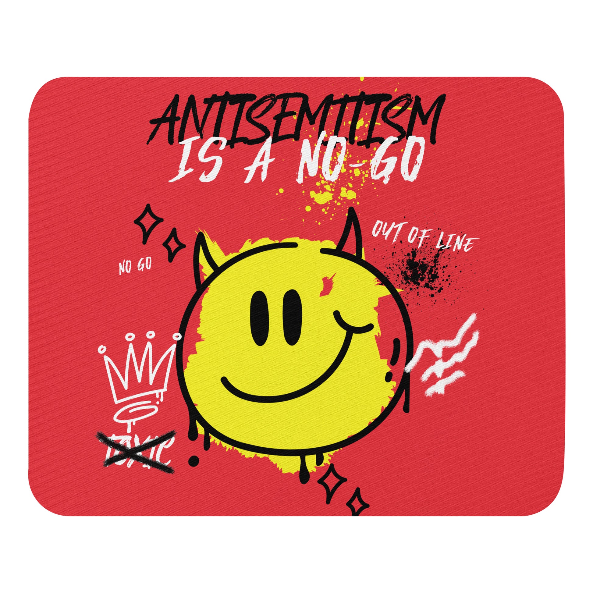 No Go Graffiti Doodle | Antisemitism | Mouse Pad Jouparty