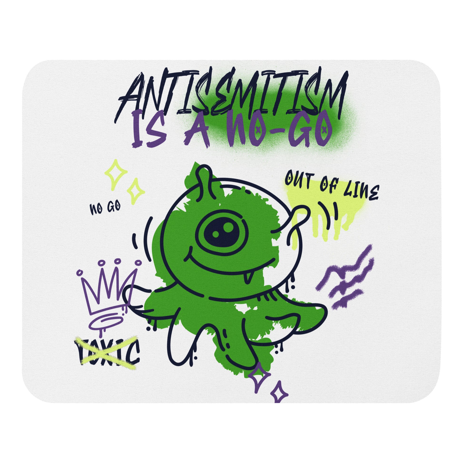 No Go Graffiti Doodle | Antisemitism | Mouse Pad Jouparty