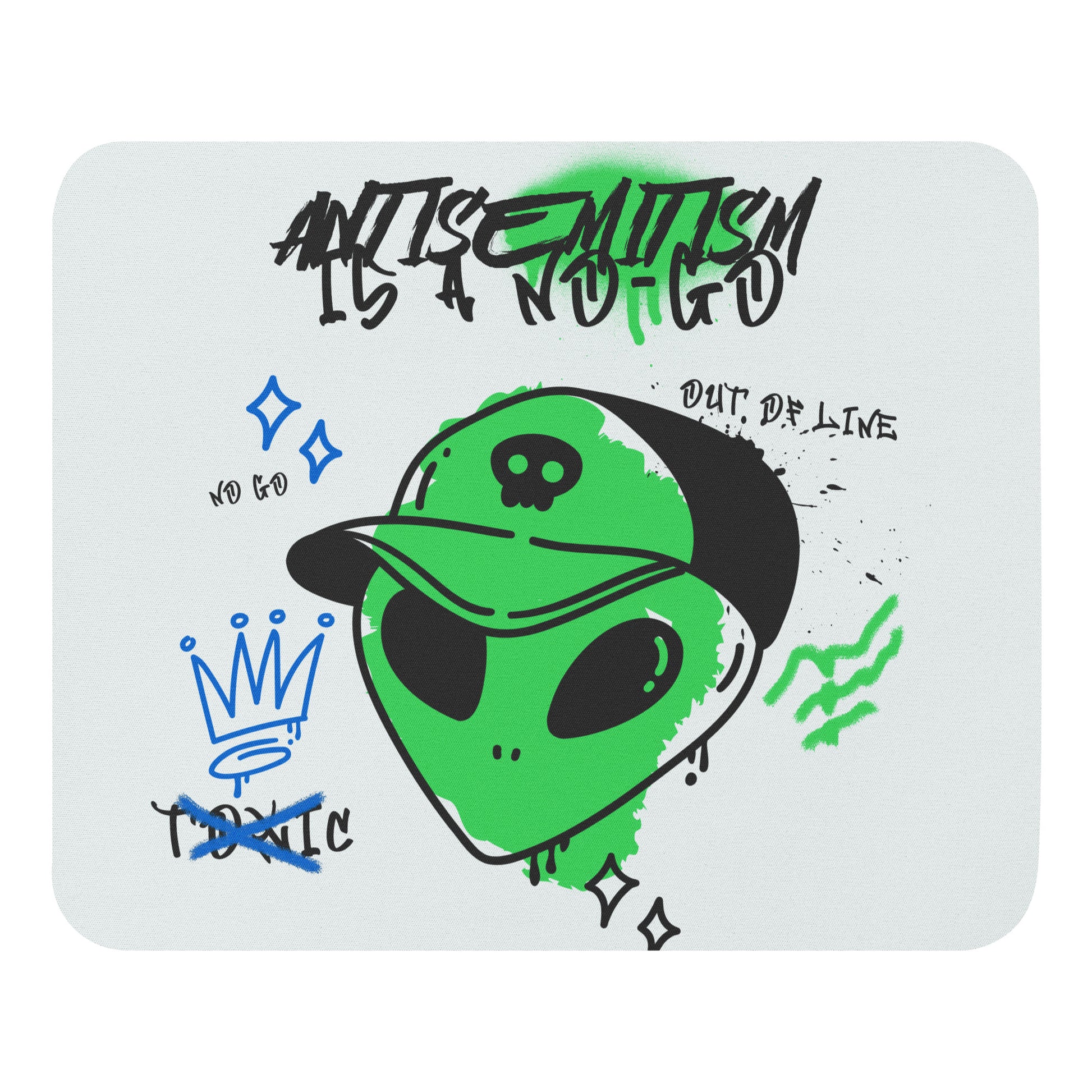 No Go Graffiti Doodle | Antisemitism | Mouse Pad Jouparty