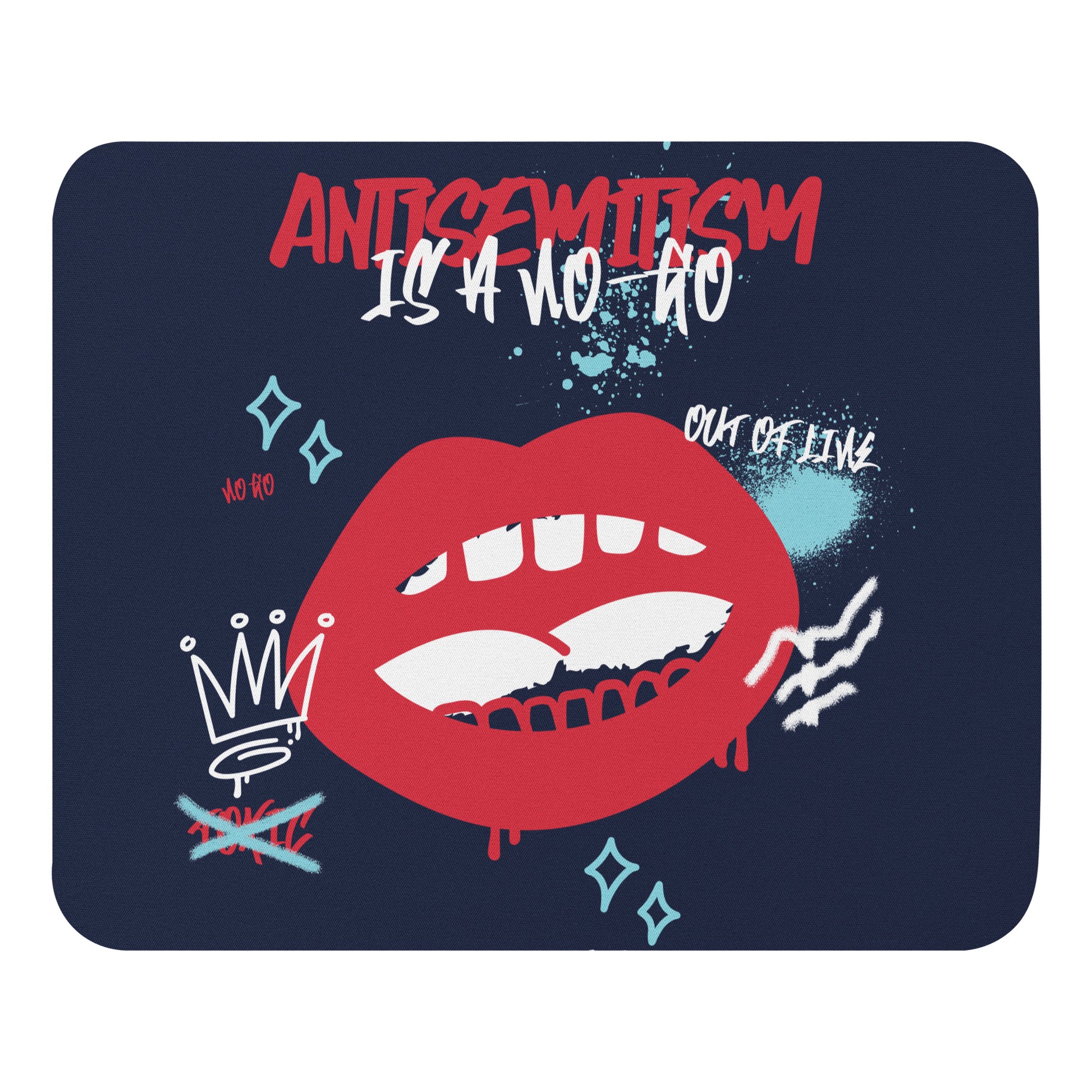 No Go Graffiti Doodle | Antisemitism | Mouse Pad