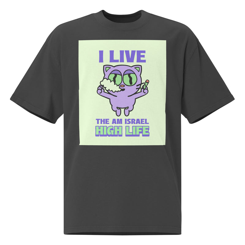 Am Israel High | Unisex Oversized Faded T-Shirt
