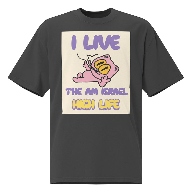 Am Israel High | Unisex Oversized Faded T-Shirt