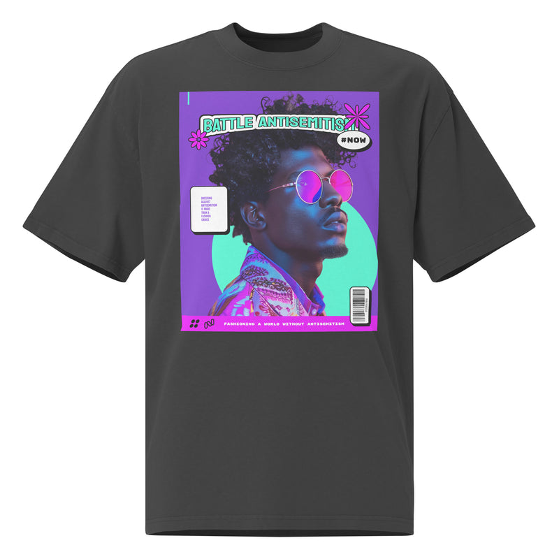 80's Fashion Trend | Battle Antisemitism  | Unisex Oversized Faded T-Shirt