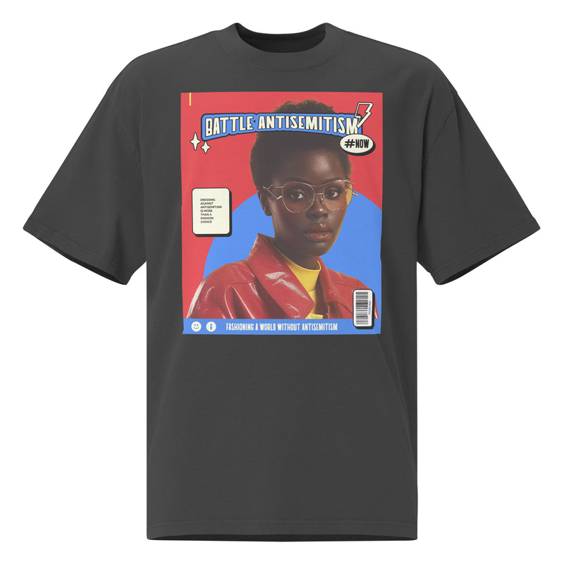 80's Fashion Trend | Battle Antisemitism  | Unisex Oversized Faded T-Shirt