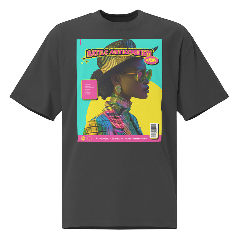 80's Fashion Trend | Battle Antisemitism  | Unisex Oversized Faded T-Shirt