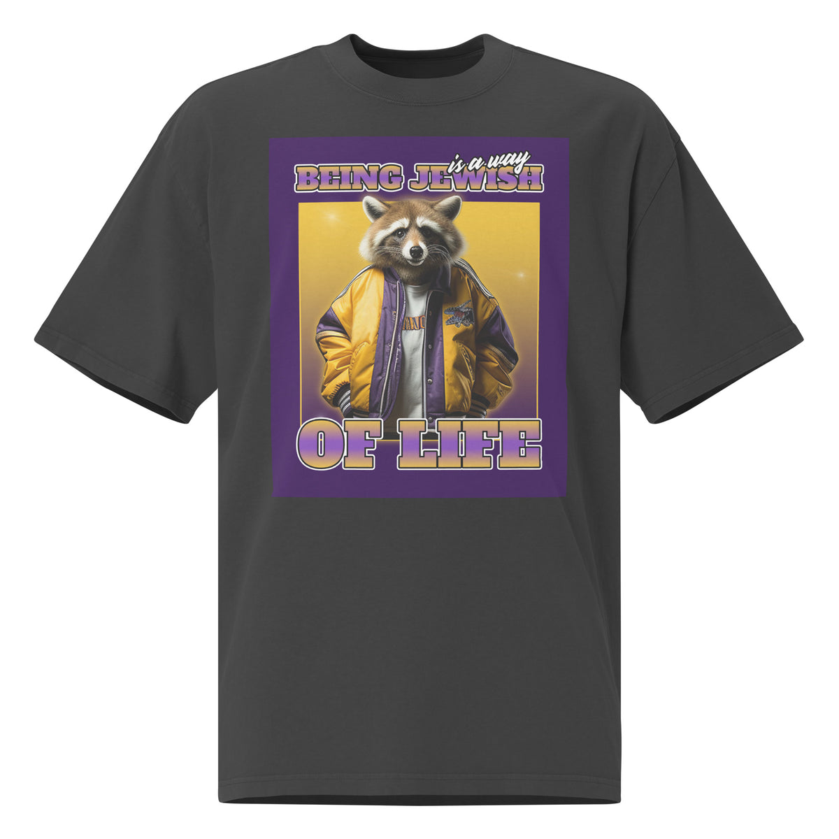 Mr Racoon | Unisex Oversized Faded T-Shirt Jouparty