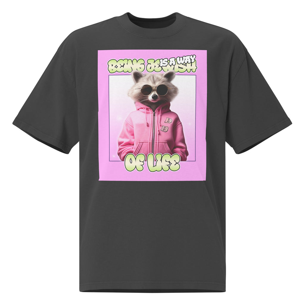 Mr Racoon | Unisex Oversized Faded T-Shirt