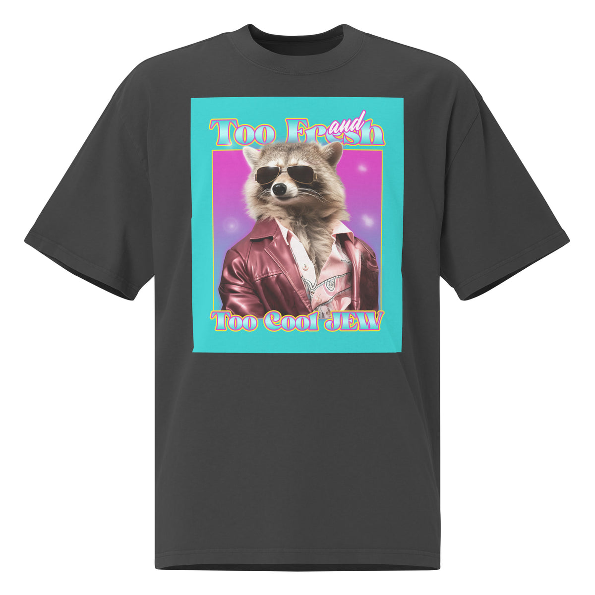 Mr Racoon | Unisex Oversized Faded T-Shirt Jouparty