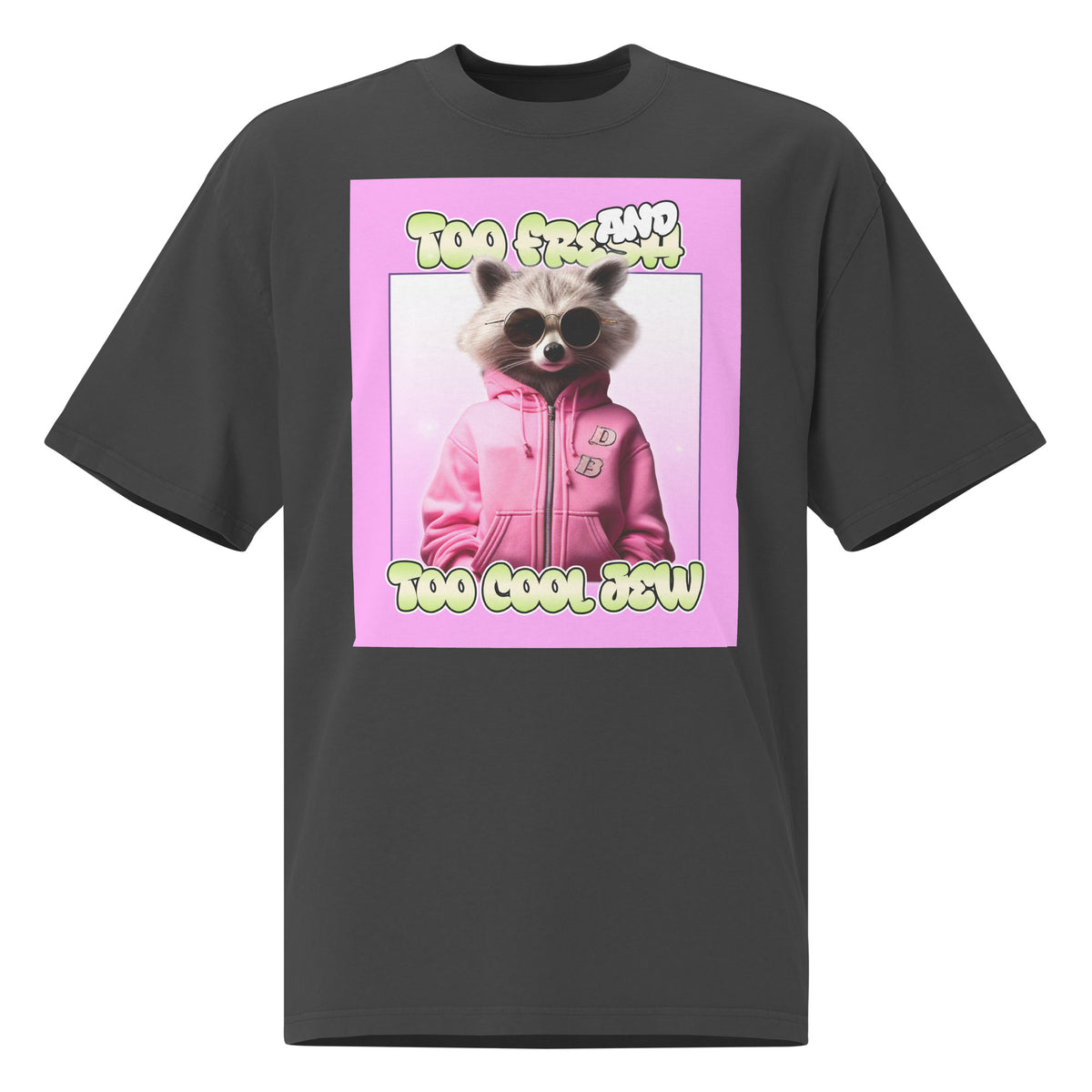 Mr Racoon | Unisex Oversized Faded T-Shirt Jouparty