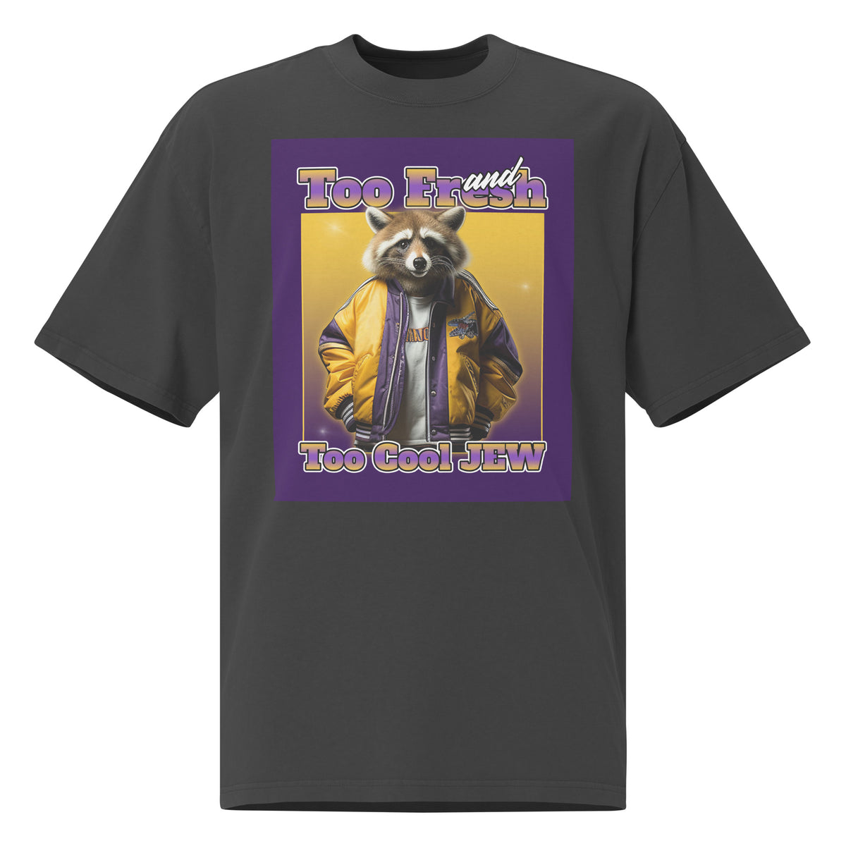 Mr Racoon | Unisex Oversized Faded T-Shirt Jouparty