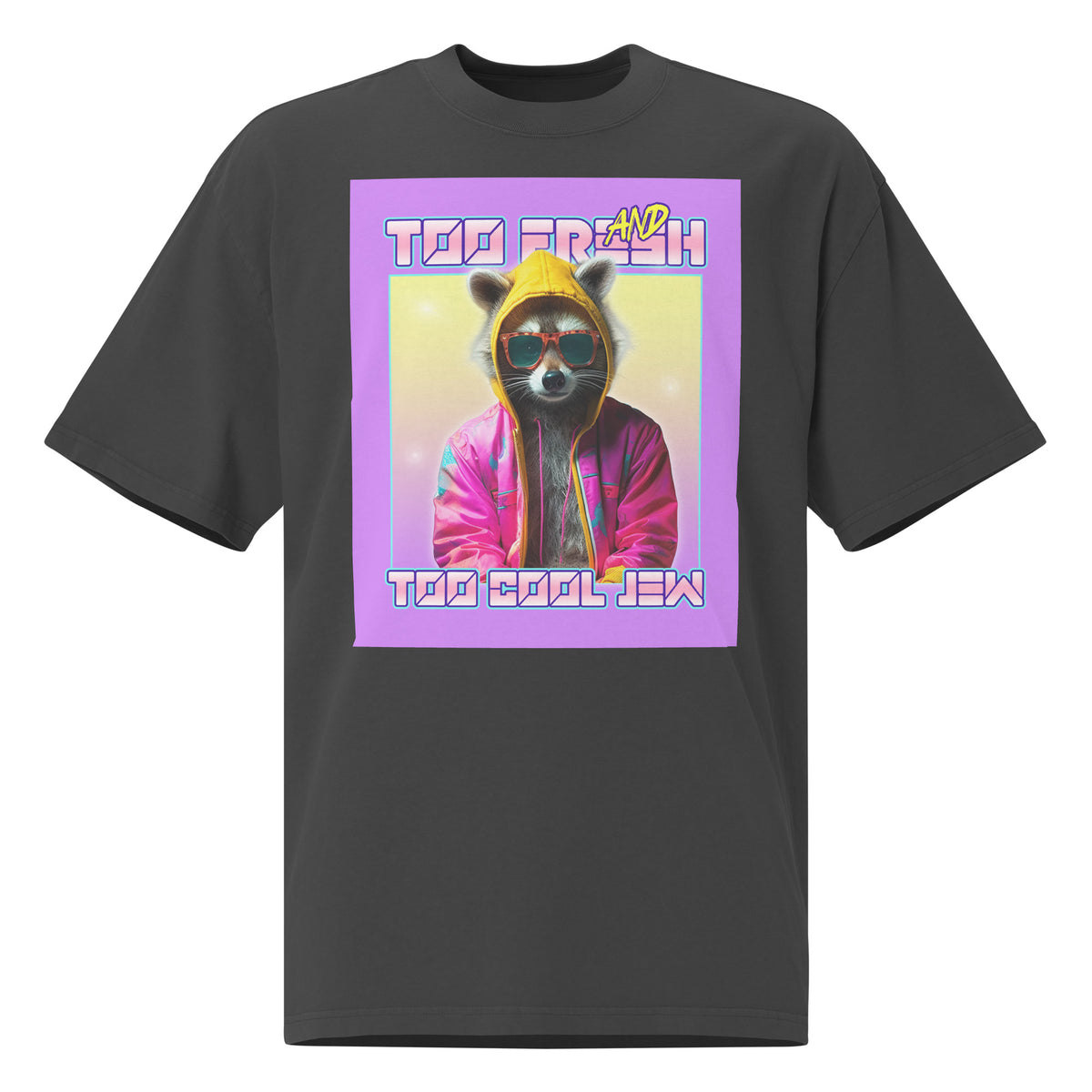 Mr Racoon | Unisex Oversized Faded T-Shirt Jouparty