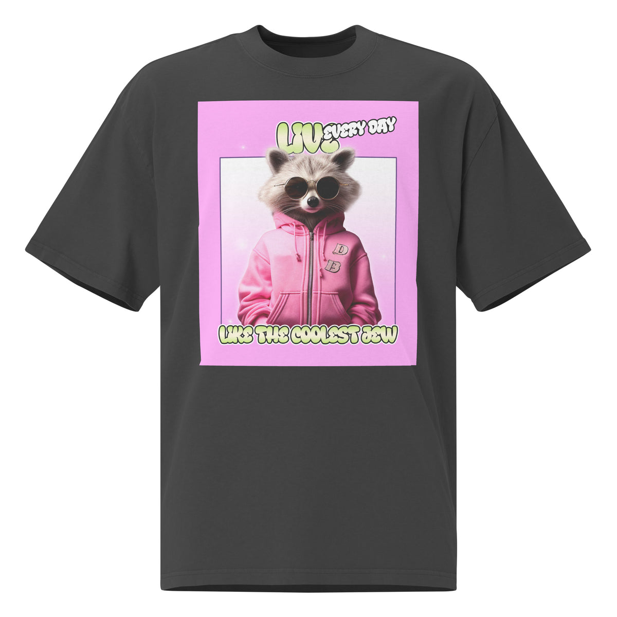 Mr Racoon | Unisex Oversized Faded T-Shirt Jouparty
