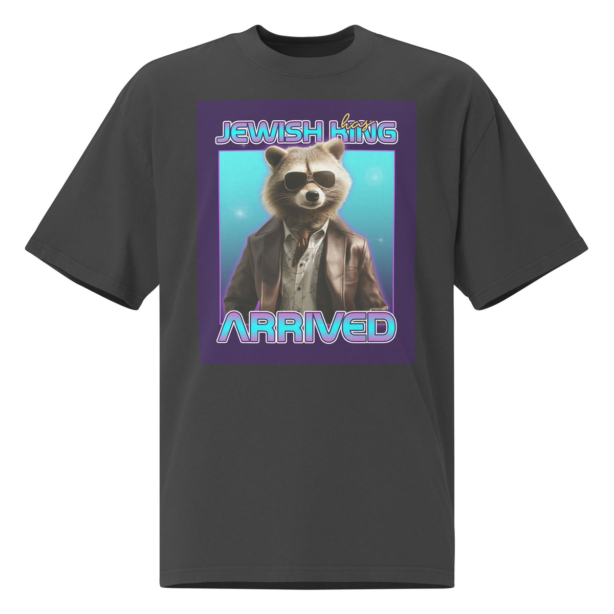 Mr Racoon | Unisex Oversized Faded T-Shirt Jouparty