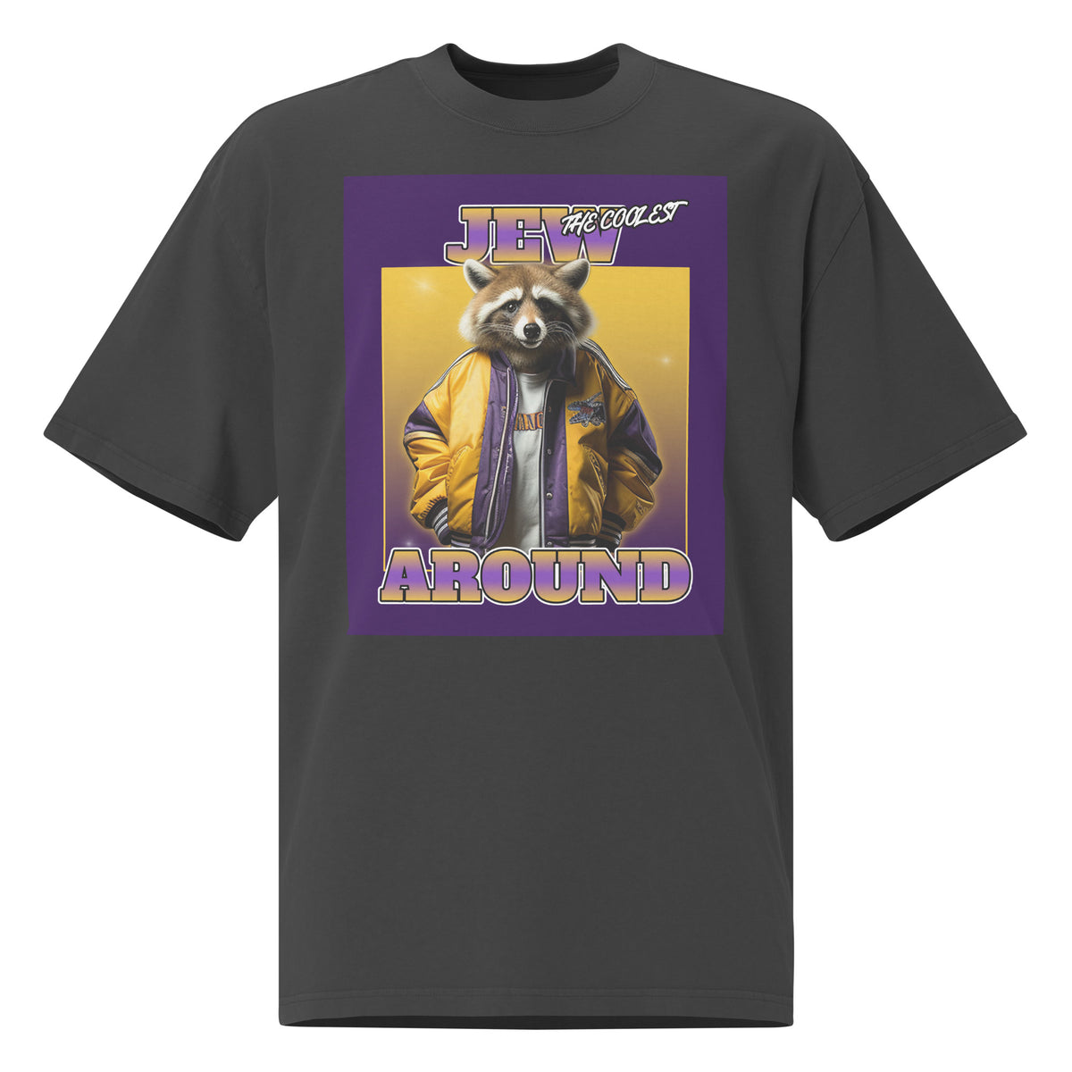 Mr Racoon | Unisex Oversized Faded T-Shirt Jouparty