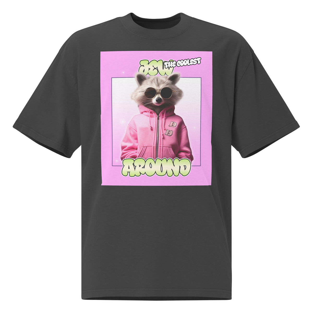Mr Racoon | Unisex Oversized Faded T-Shirt Jouparty