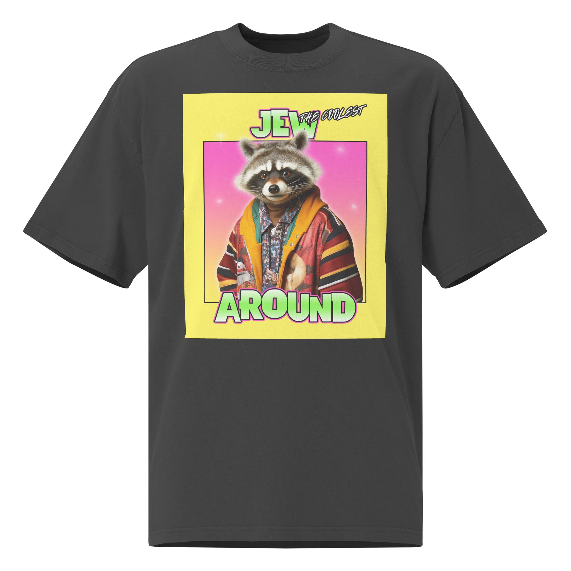 Mr Racoon | Unisex Oversized Faded T-Shirt