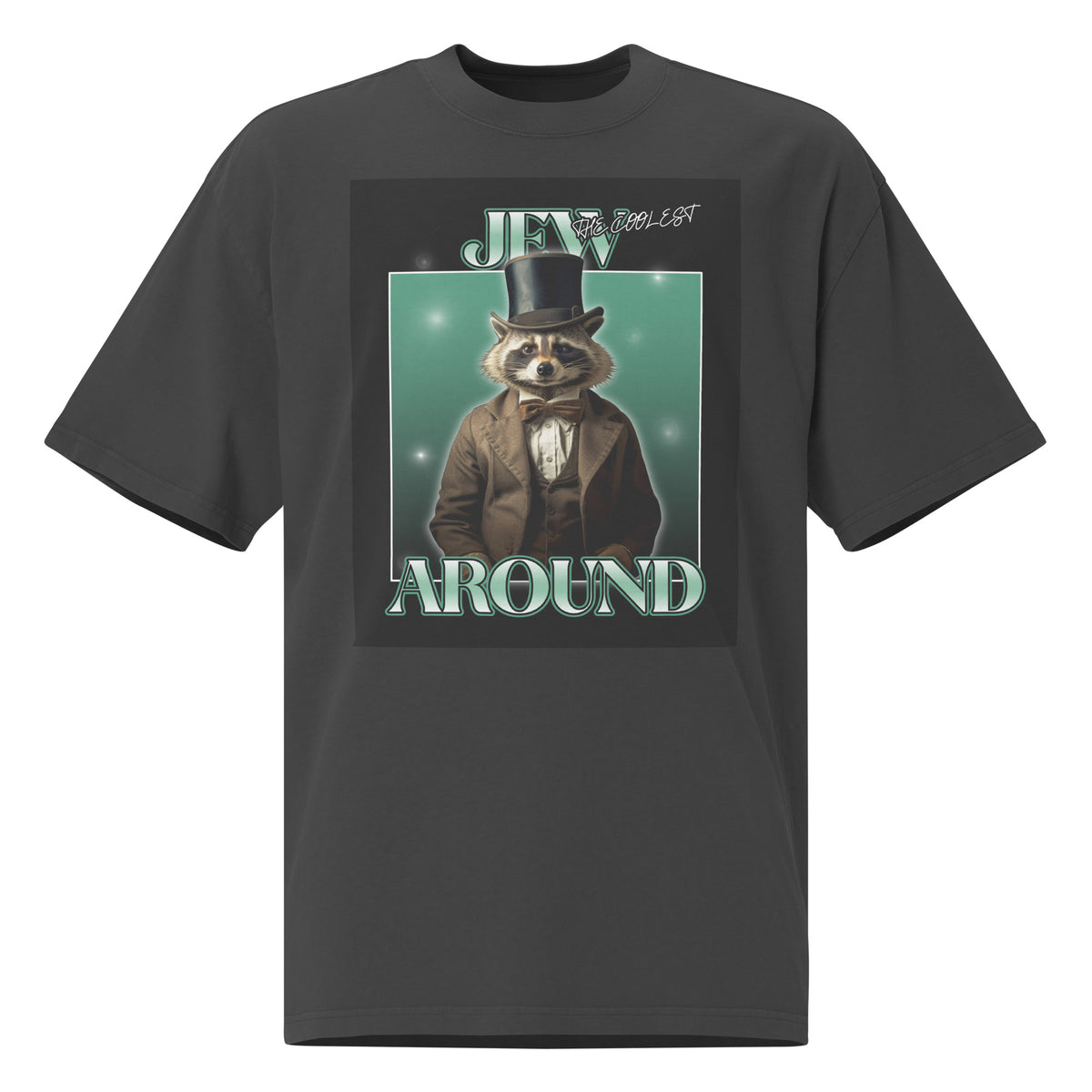 Mr Racoon | Unisex Oversized Faded T-Shirt Jouparty