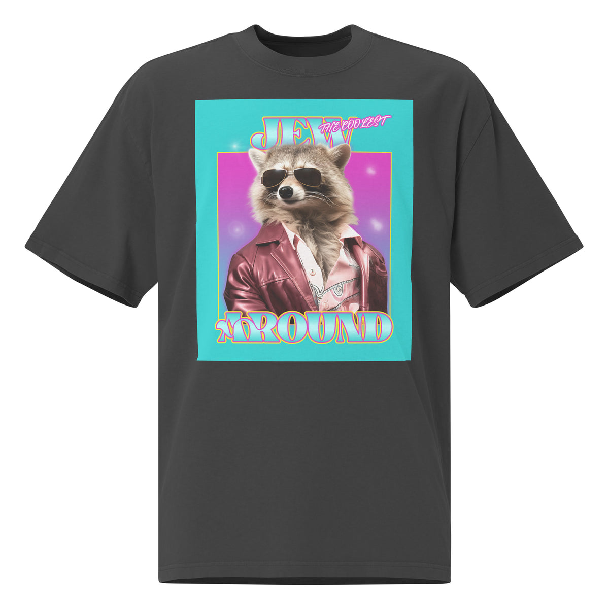 Mr Racoon | Unisex Oversized Faded T-Shirt Jouparty