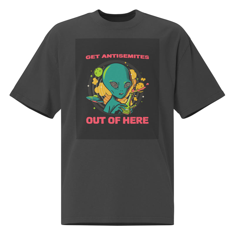 Get Alien Out | Antisemitism | Unisex Oversized Faded T-Shirt