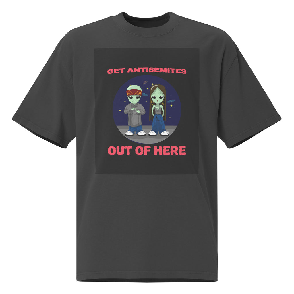 Get Alien Out | Antisemitism | Unisex Oversized Faded T-Shirt