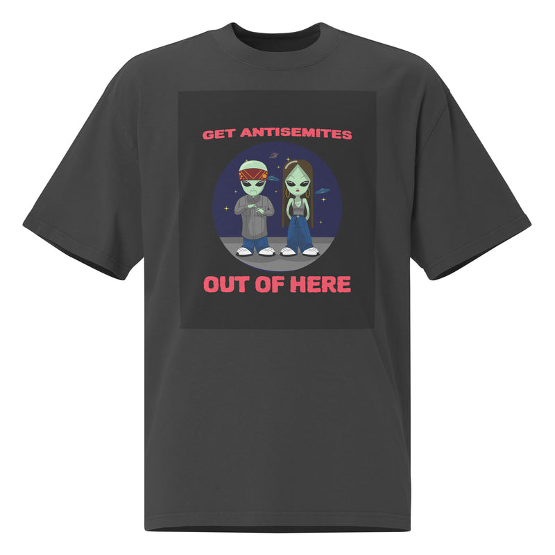 Get Alien Out | Antisemitism | Unisex Oversized Faded T-Shirt