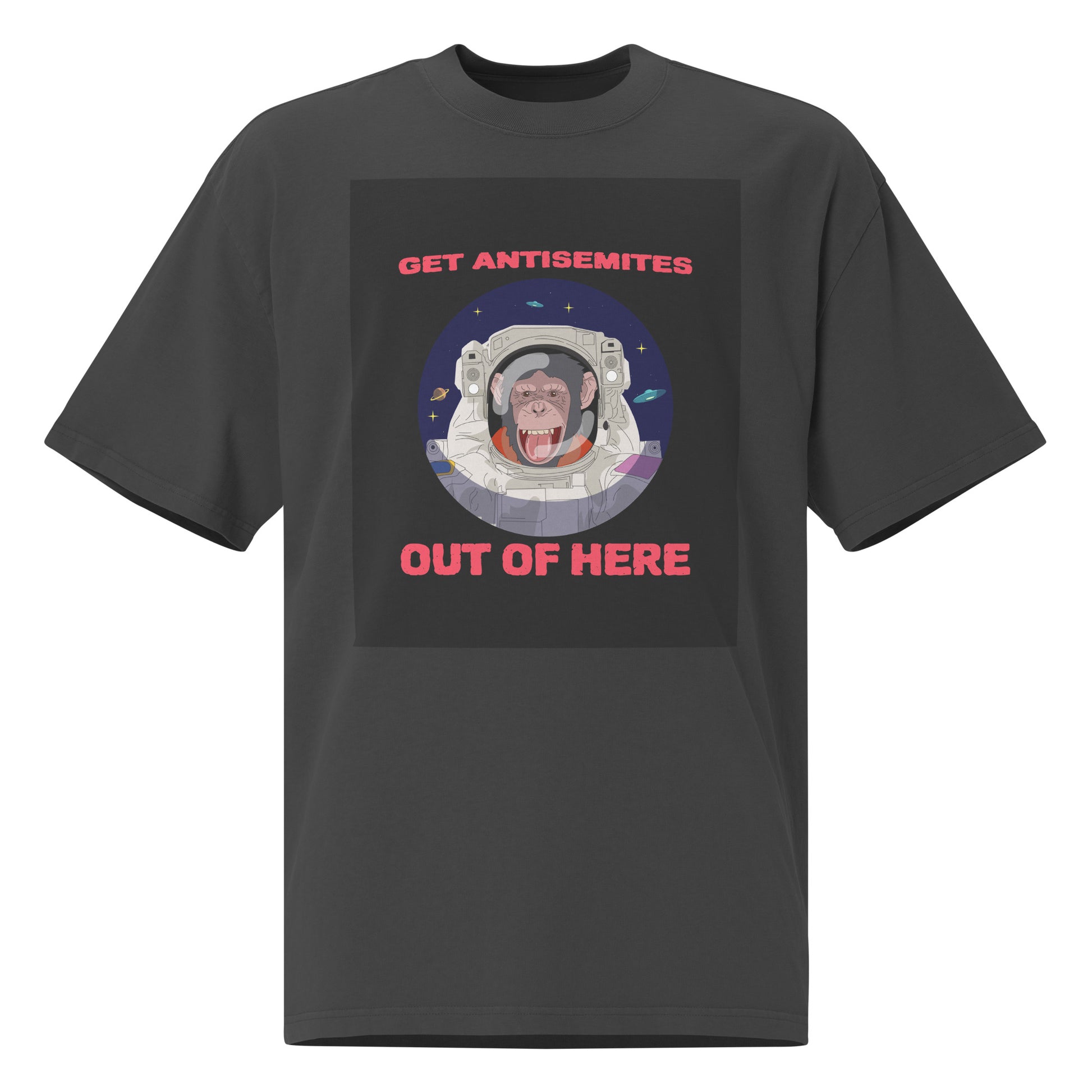 Get Alien Out | Antisemitism | Unisex Oversized Faded T-Shirt
