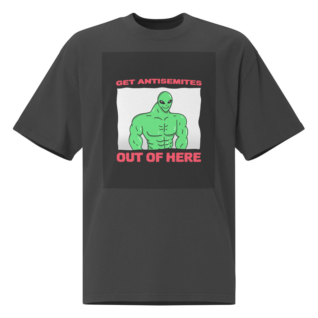 Get Alien Out | Antisemitism | Unisex Oversized Faded T-Shirt