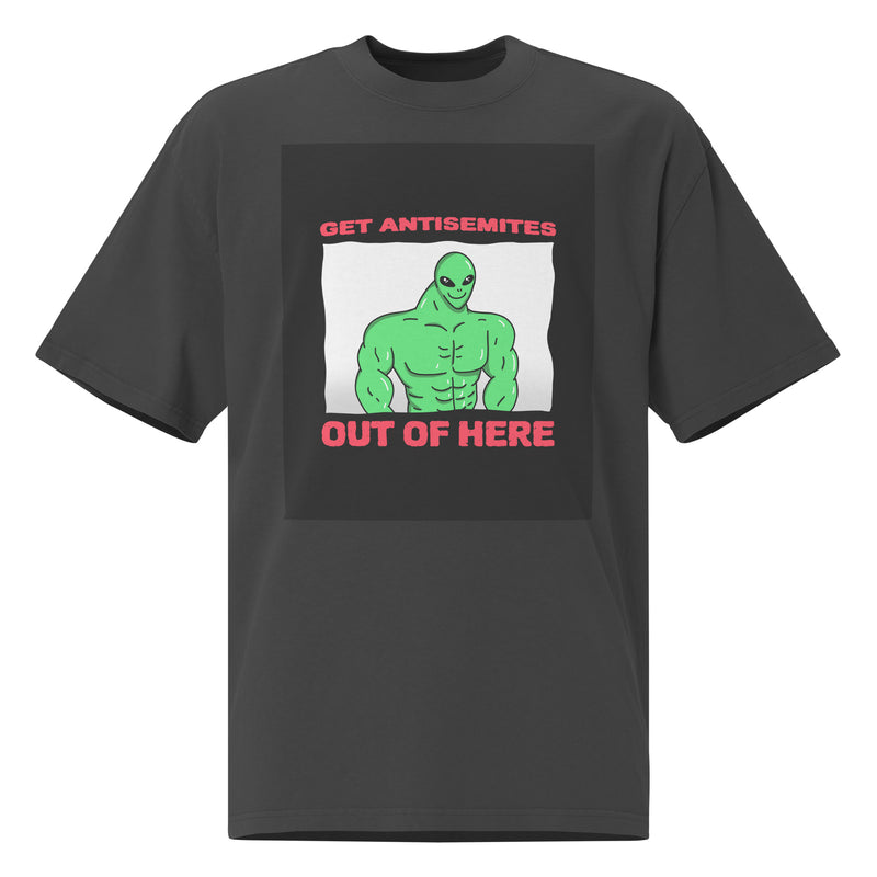 Get Alien Out | Antisemitism | Unisex Oversized Faded T-Shirt