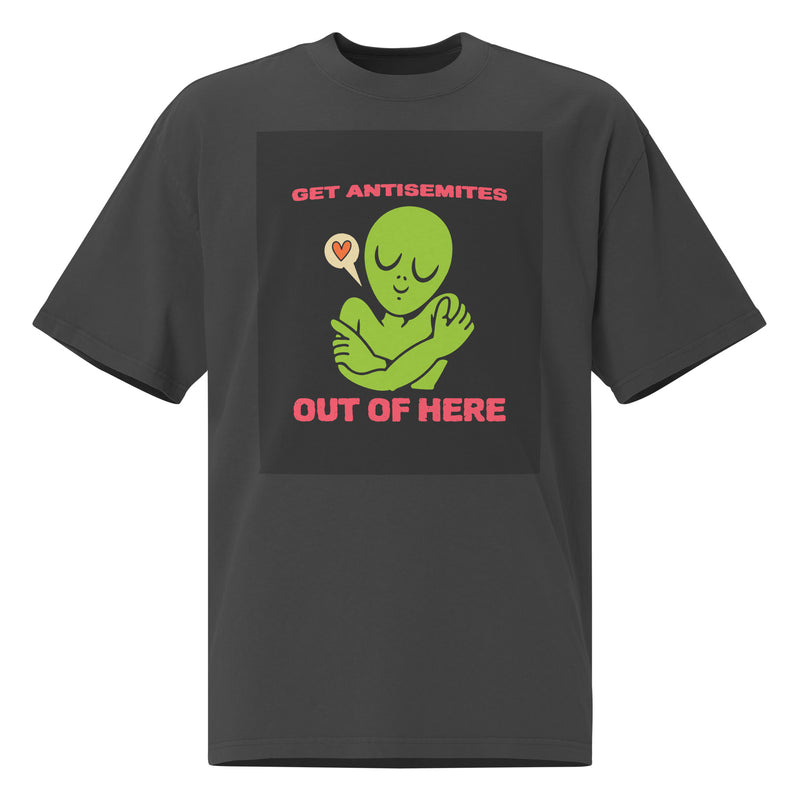 Get Alien Out | Antisemitism | Unisex Oversized Faded T-Shirt