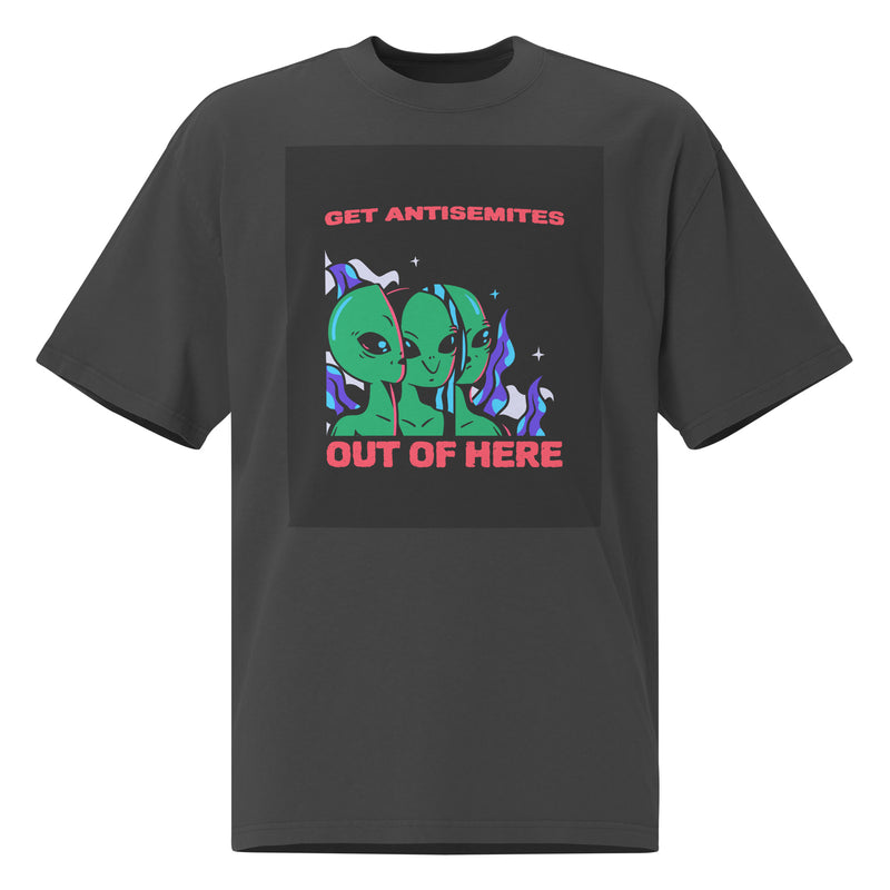 Get Alien Out | Antisemitism | Unisex Oversized Faded T-Shirt