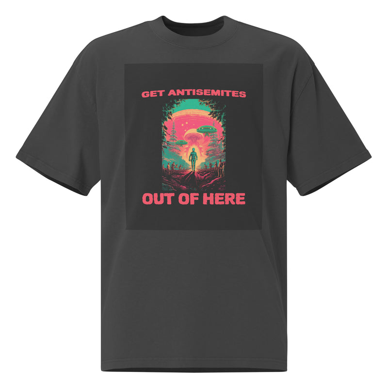Get Alien Out | Antisemitism | Unisex Oversized Faded T-Shirt