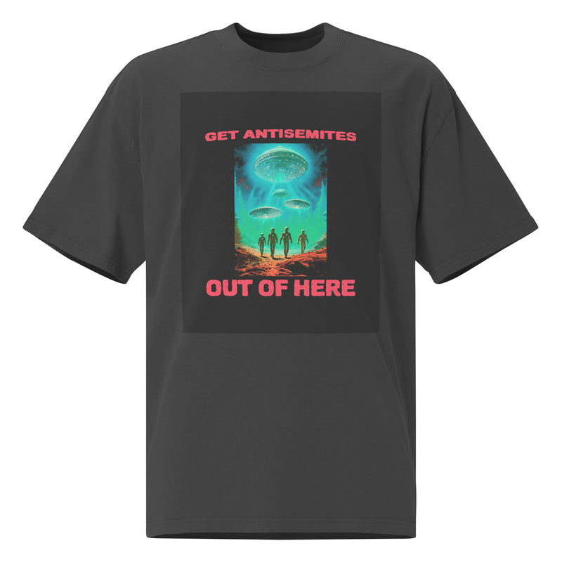 Get Alien Out | Antisemitism | Unisex Oversized Faded T-Shirt