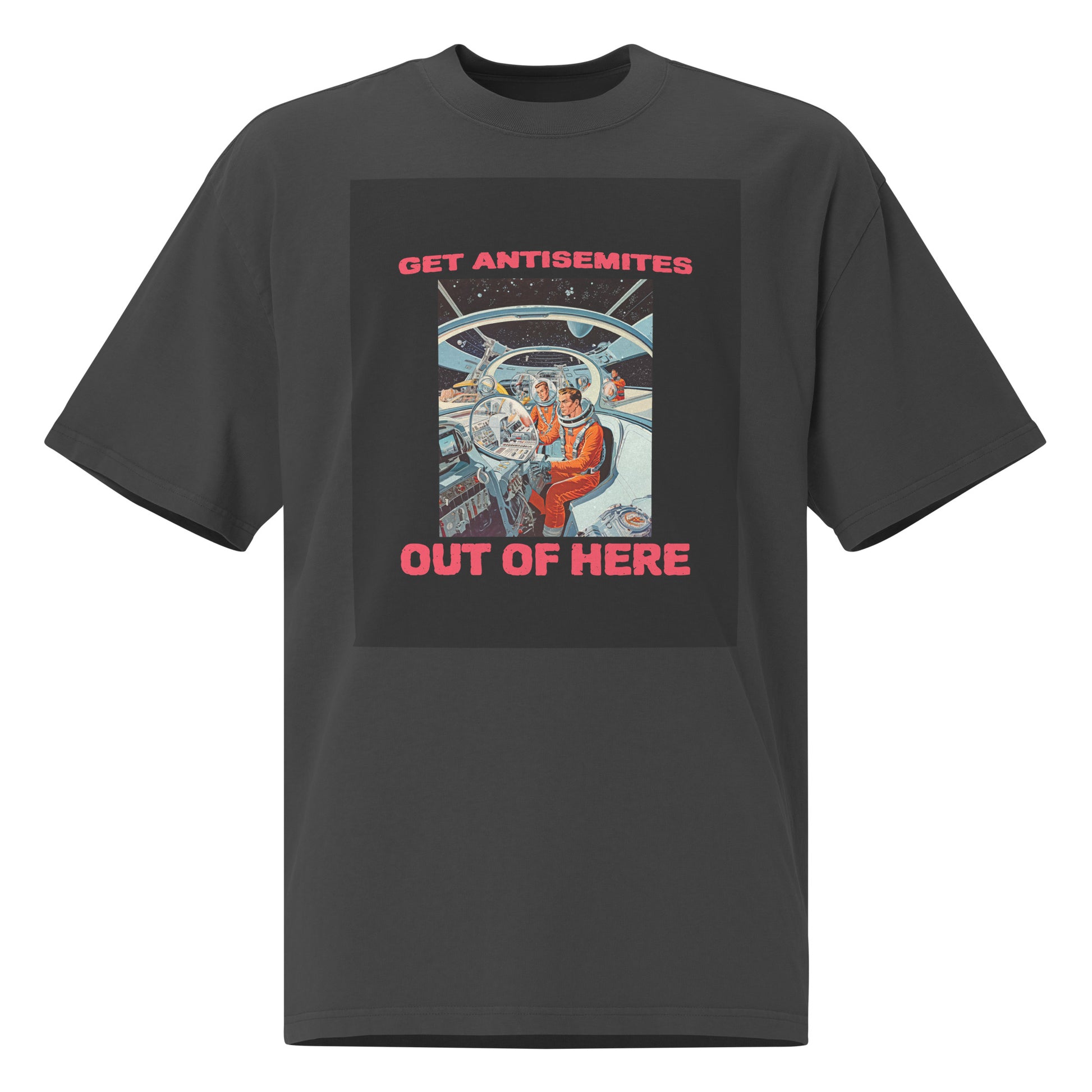 Get Alien Out | Antisemitism | Unisex Oversized Faded T-Shirt