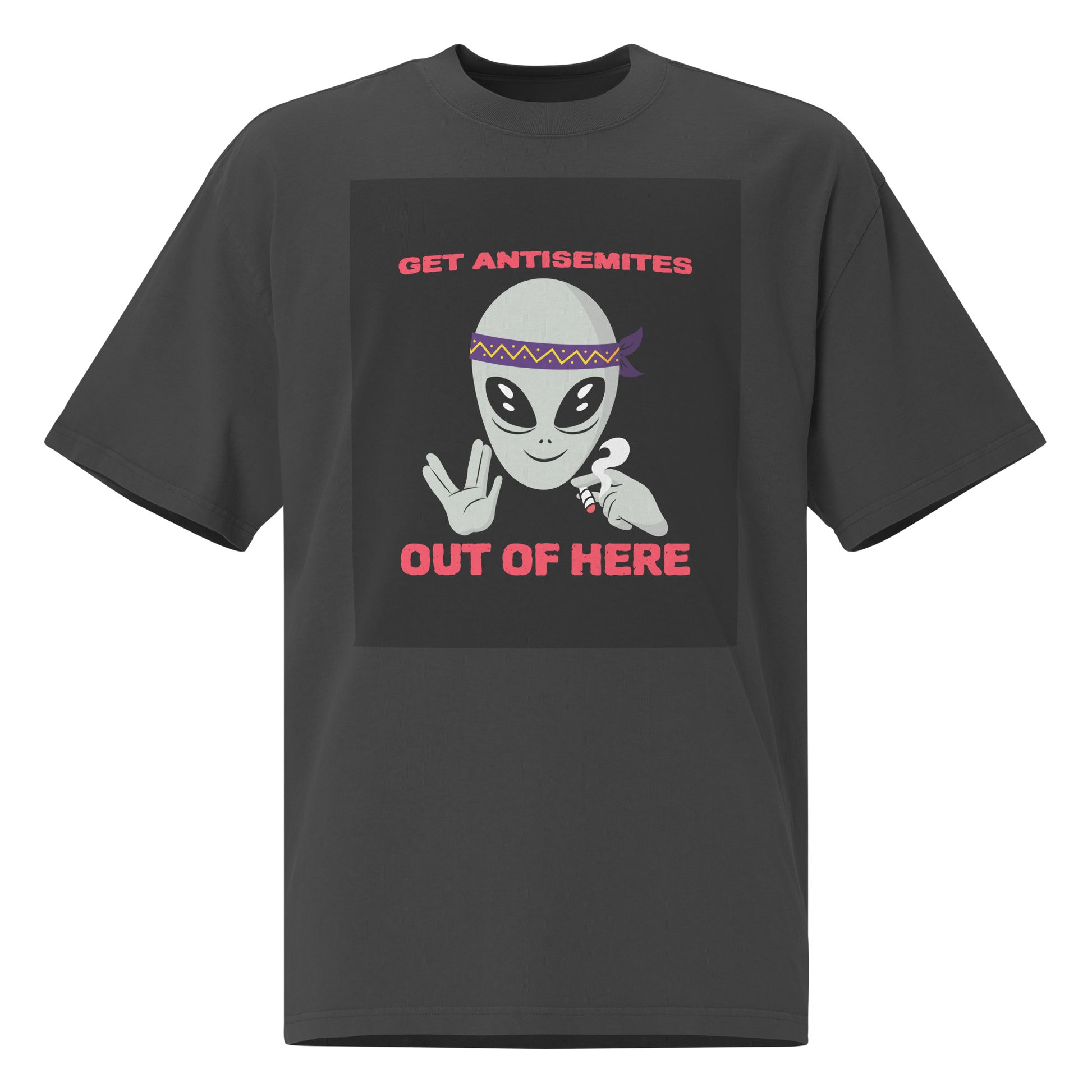 Get Alien Out | Antisemitism | Unisex Oversized Faded T-Shirt