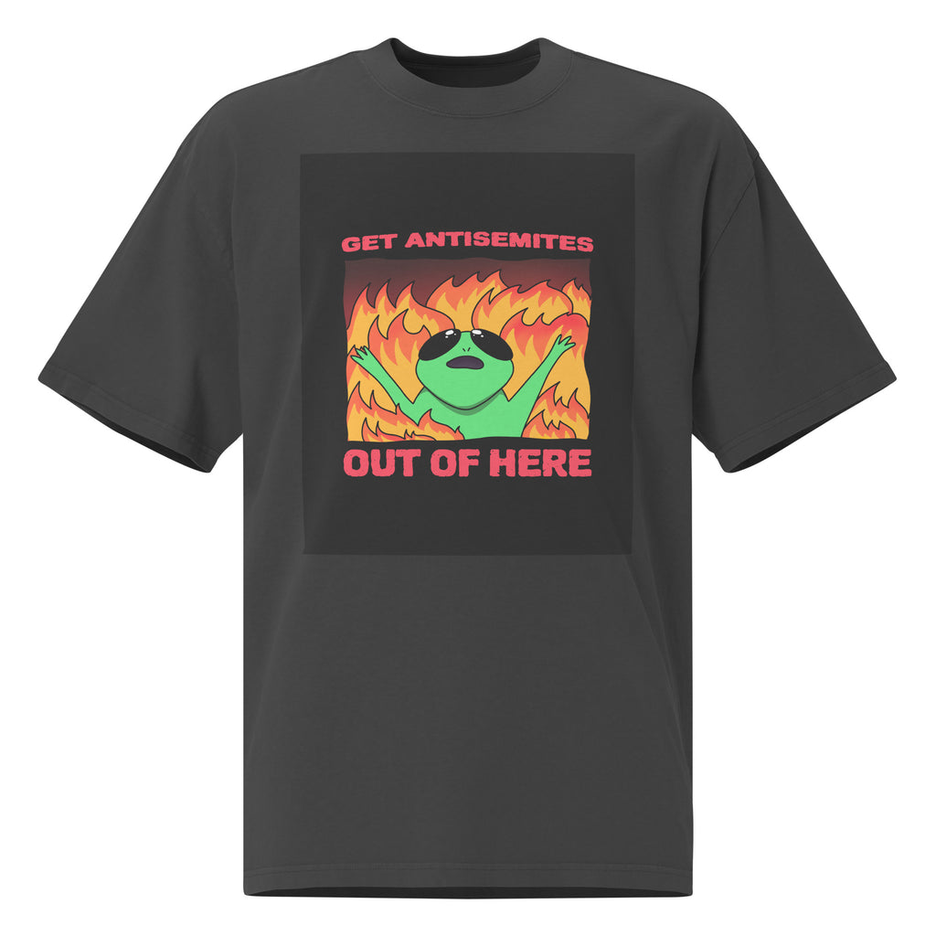 Get Alien Out | Antisemitism | Unisex Oversized Faded T-Shirt