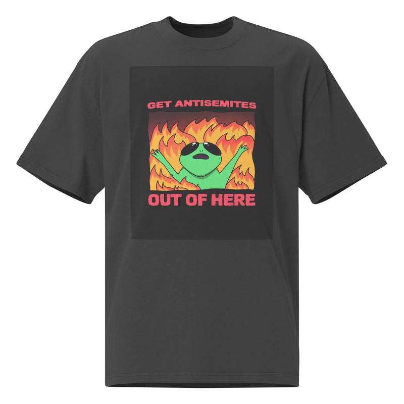 Get Alien Out | Antisemitism | Unisex Oversized Faded T-Shirt