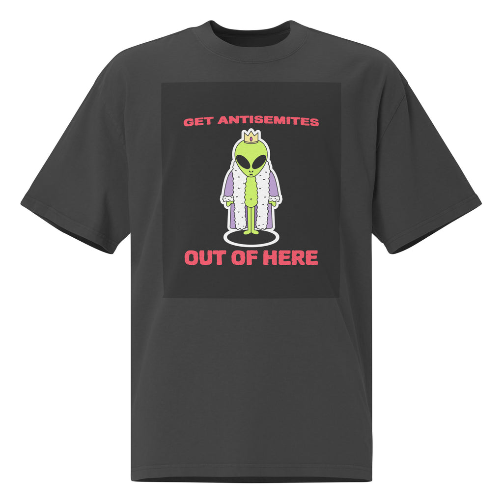 Get Alien Out | Antisemitism | Unisex Oversized Faded T-Shirt