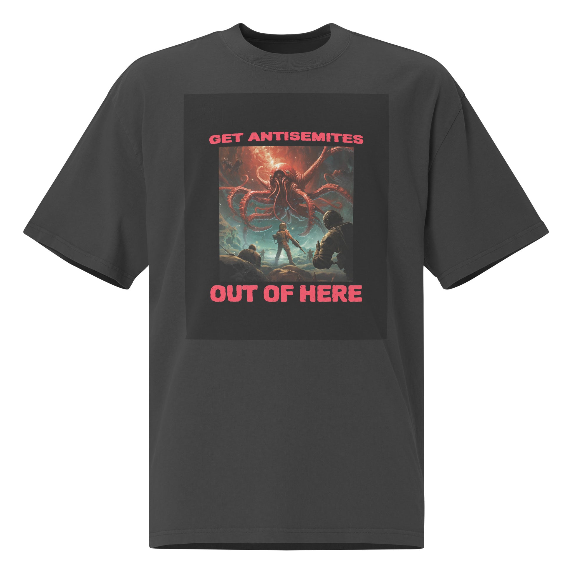 Get Alien Out | Antisemitism | Unisex Oversized Faded T-Shirt