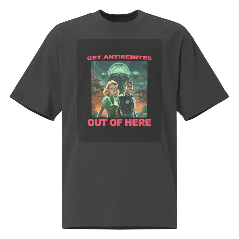 Get Alien Out | Antisemitism | Unisex Oversized Faded T-Shirt