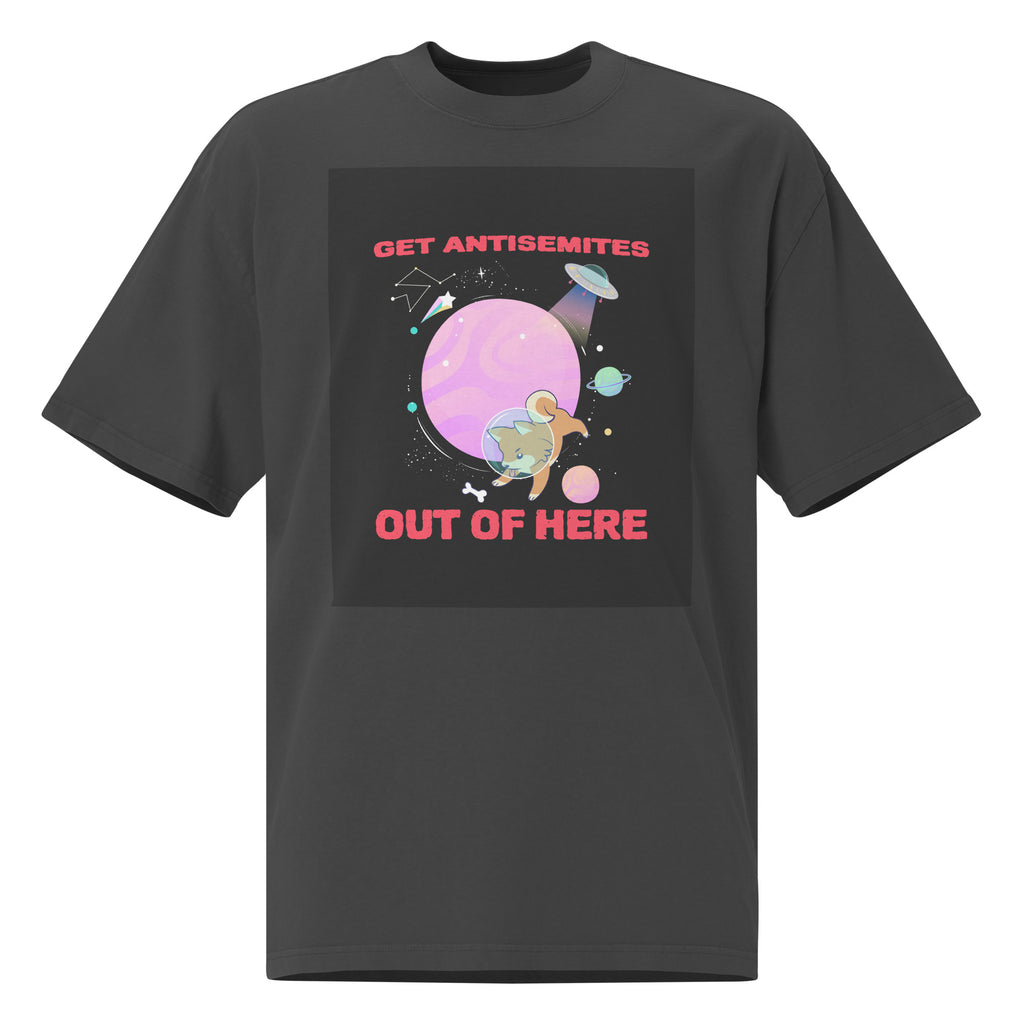 Get Alien Out | Antisemitism | Unisex Oversized Faded T-Shirt