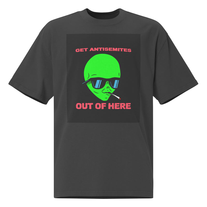 Get Alien Out | Antisemitism | Unisex Oversized Faded T-Shirt