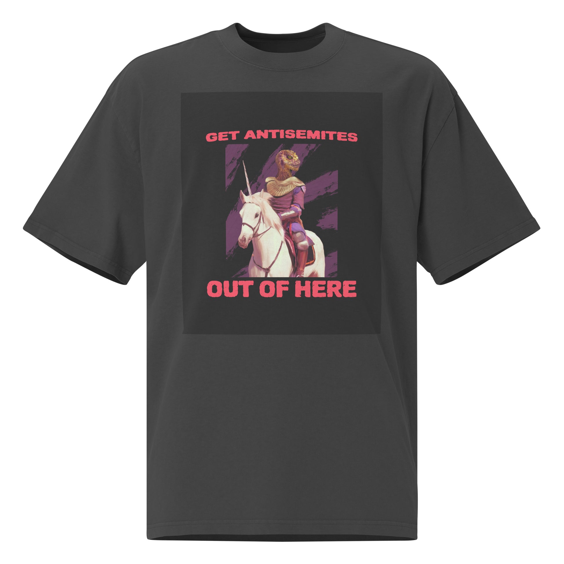 Get Alien Out | Antisemitism | Unisex Oversized Faded T-Shirt