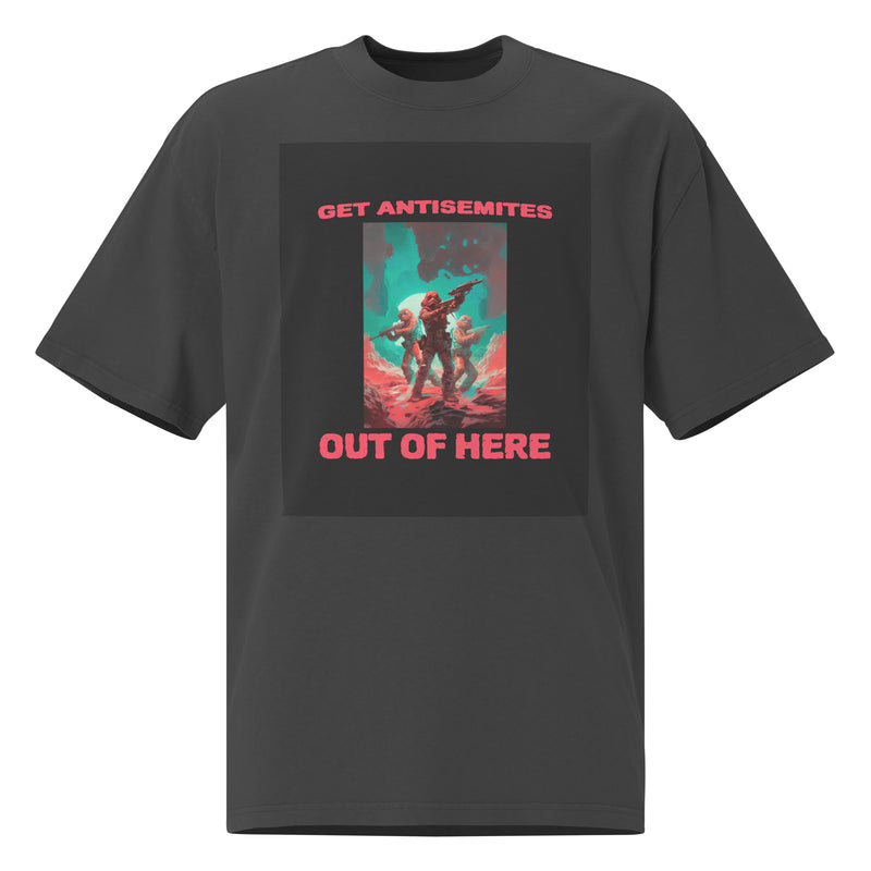 Get Alien Out | Antisemitism | Unisex Oversized Faded T-Shirt