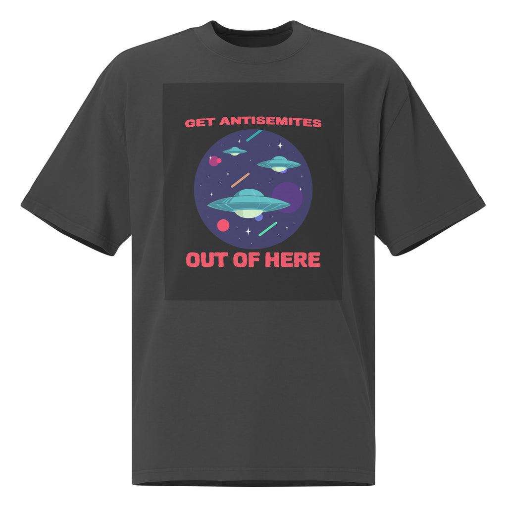 Get Alien Out | Antisemitism | Unisex Oversized Faded T-Shirt