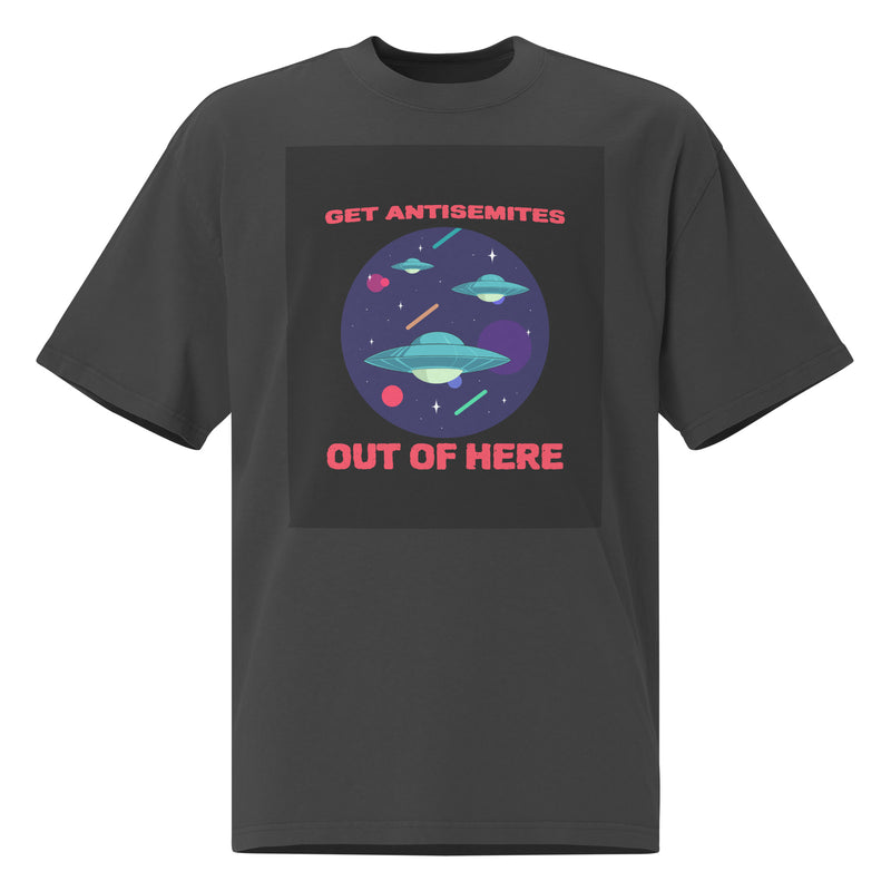 Get Alien Out | Antisemitism | Unisex Oversized Faded T-Shirt