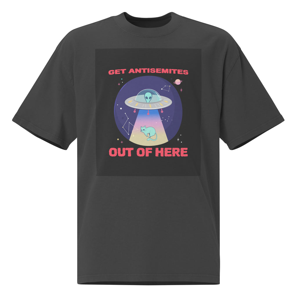 Get Alien Out | Antisemitism | Unisex Oversized Faded T-Shirt