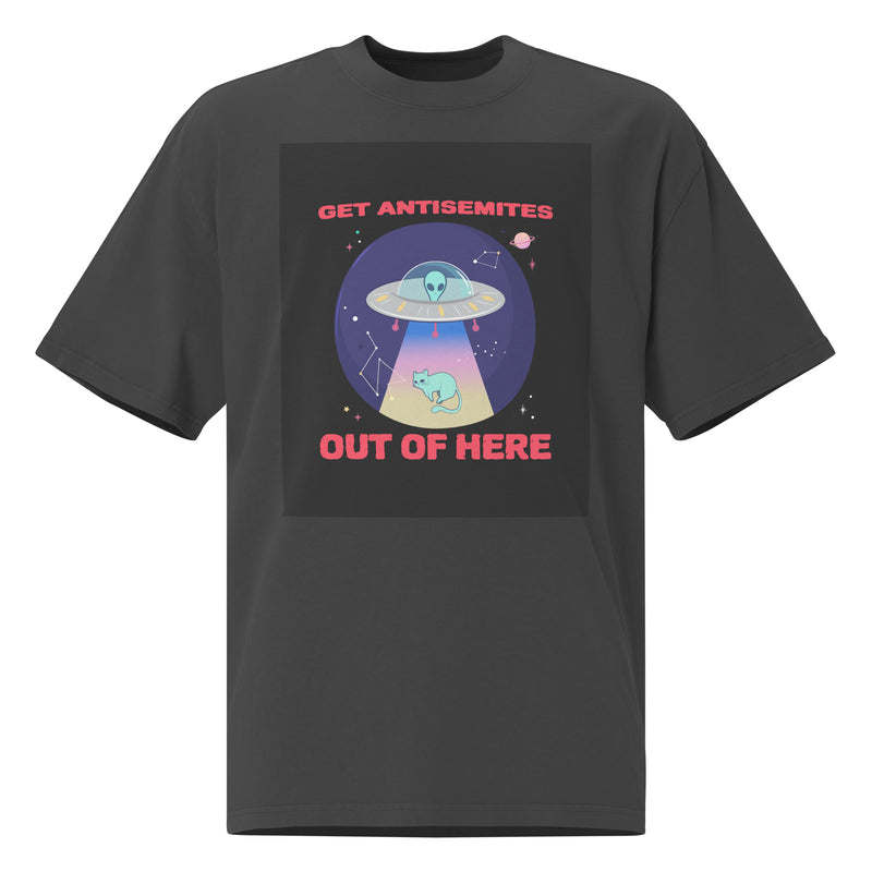 Get Alien Out | Antisemitism | Unisex Oversized Faded T-Shirt