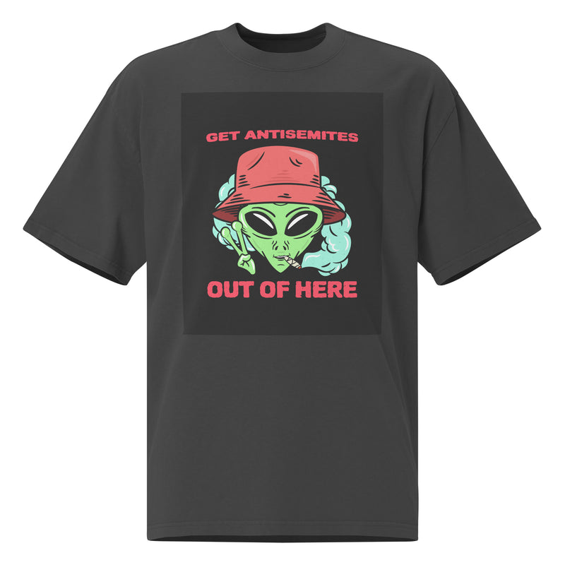 Get Alien Out | Antisemitism | Unisex Oversized Faded T-Shirt