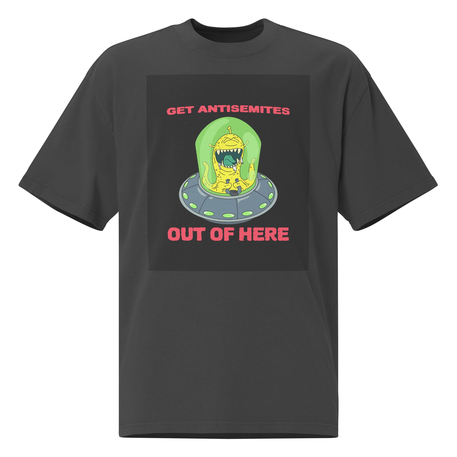 Get Alien Out | Antisemitism | Unisex Oversized Faded T-Shirt